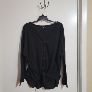 Women's Navy Blue Thermal type 3/4 sleeve shirt Size XL